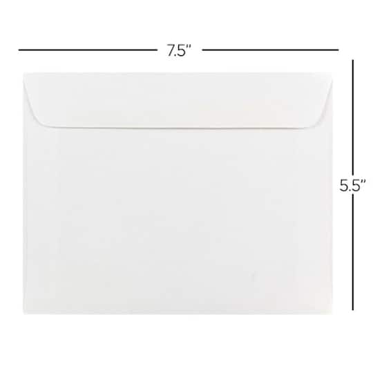 JAM Paper 5.5" x 7.5" White Booklet Envelopes